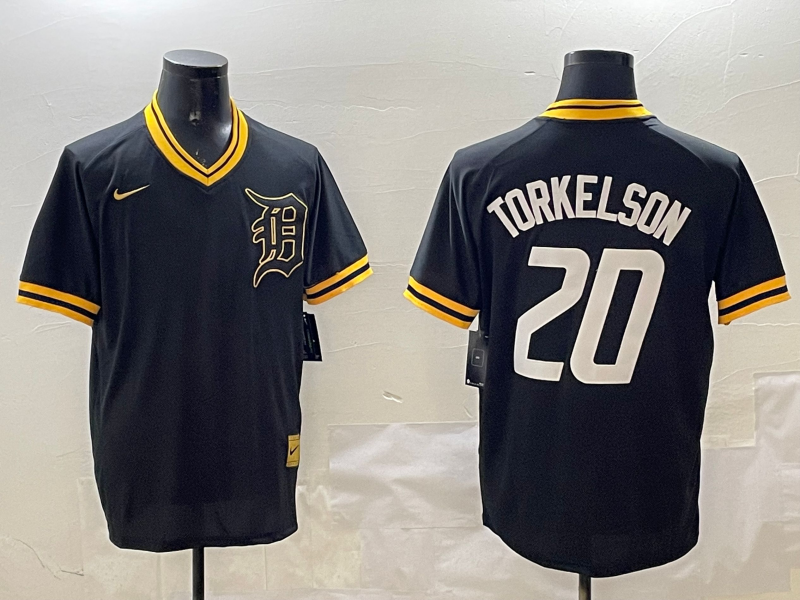 Men's Detroit Tigers Spencer Torkelson #20 Black Jersey